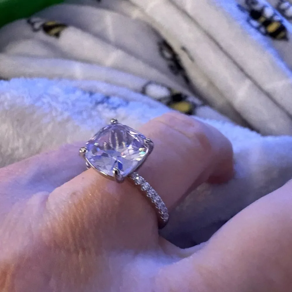 Huge Cubic Zirconia Chunky Cocktail Ring